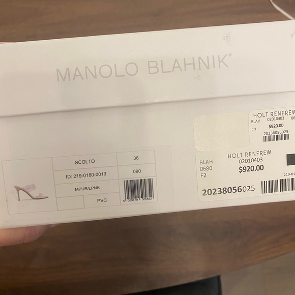 Manolo Blahnik Scolto Pink Heel Sandal - Picture 4 of 4